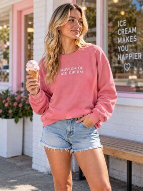 Museum Of Ice Cream size Small Adult Pink Sweatshirt NEW